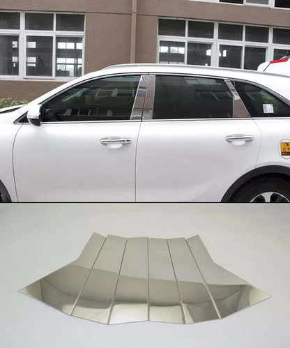 Steel Window Pillars Central Cover Trim for KIA SORENTO (2015-2017)