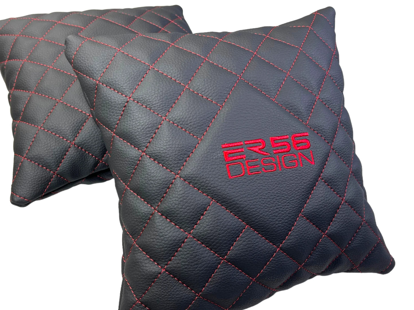 Black Leather Pillows Set of 2 for Mercedes Benz G Class (Fits All Years)