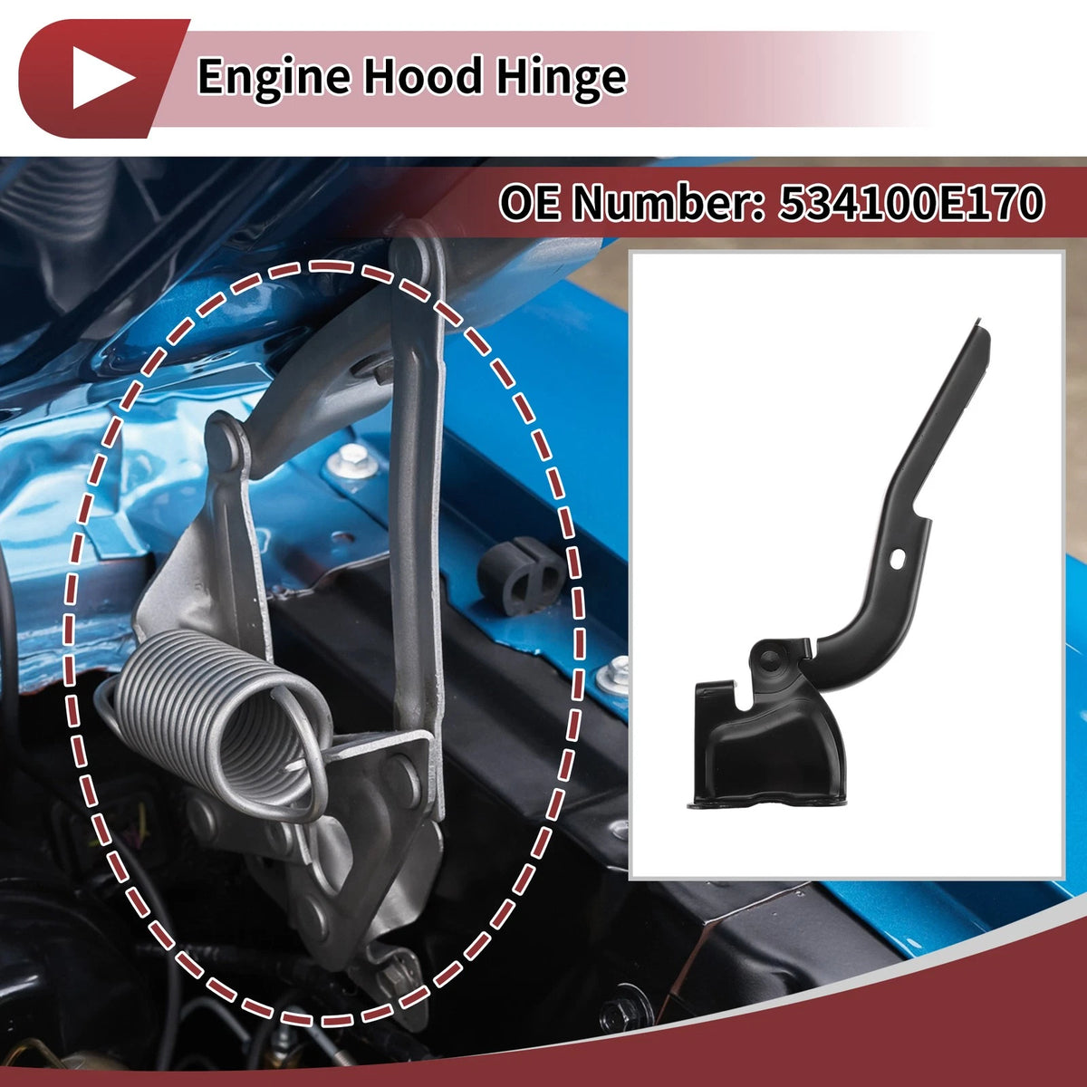 Hood Hinge / 1 pc / Hood Hinge for Toyota Highlander (2014–2019)