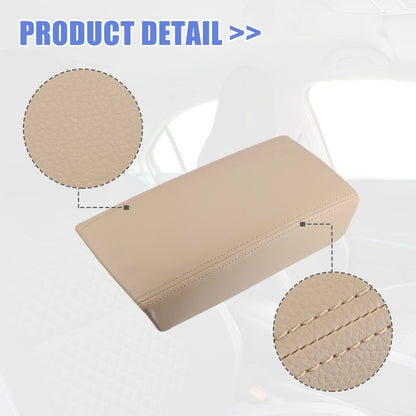 Center Console Lid Armrest Cover for Honda Accord (2003-2007) Beige Faux Leather
