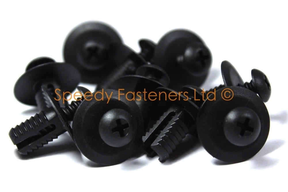 10x Plastic Black Fastex Rivet Screw for Lotus Elise