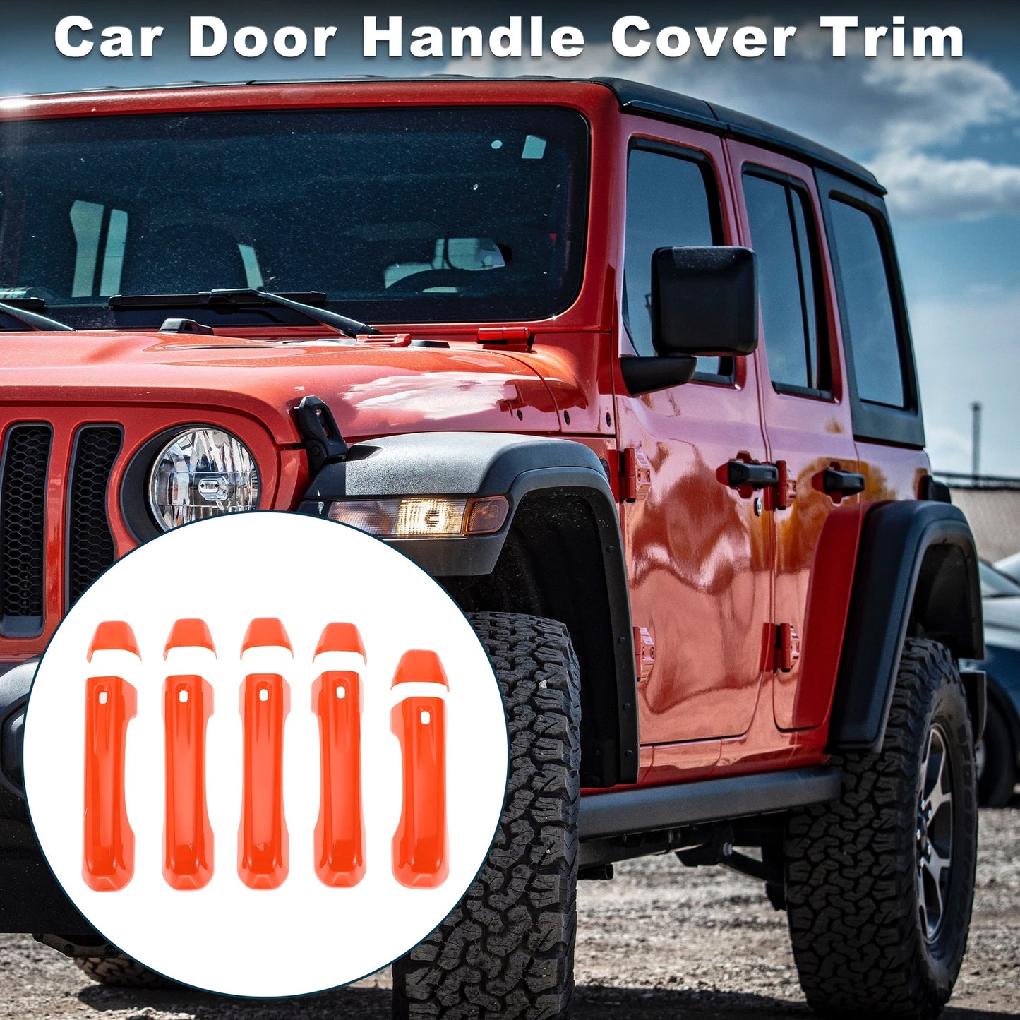 Door Handle Cover Trim for Jeep Wrangler JL Tailgate (2018-2023)