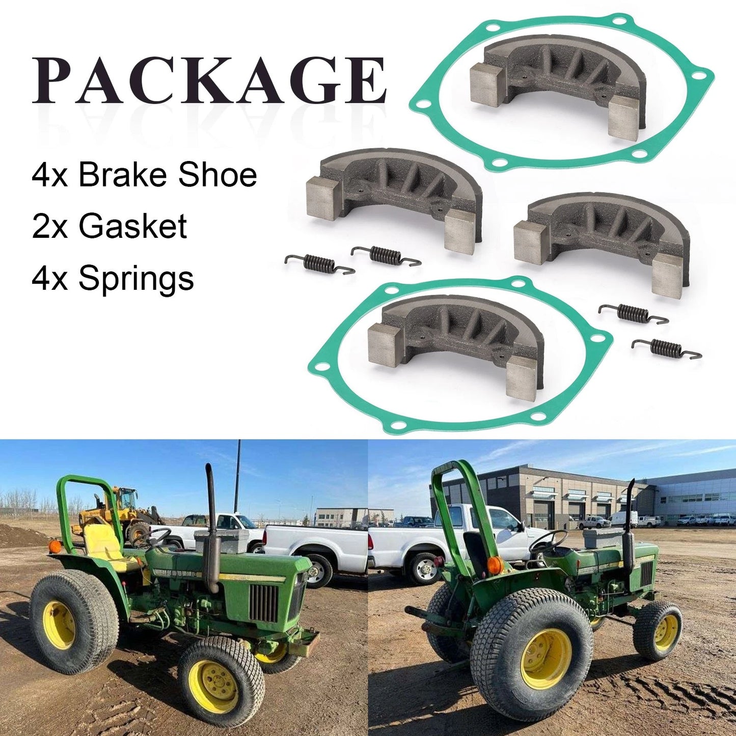 Brake Shoes 4 x for John Deere 750 770 790 3005 tractors