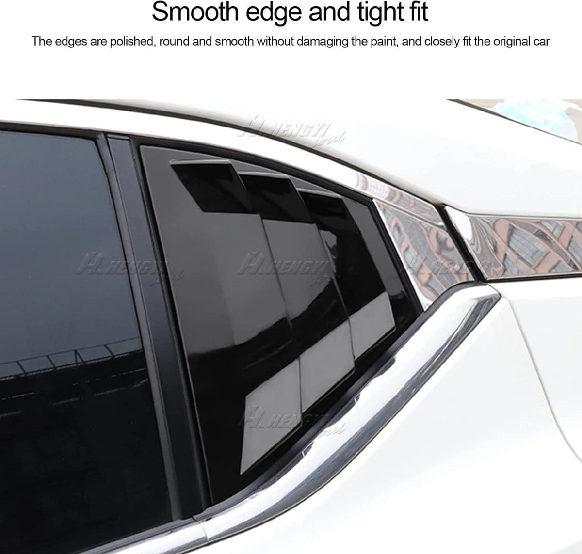 Gloss Black Rear Louver Vent Shutter Cover Trim for Nissan Sentra (2024–2024)