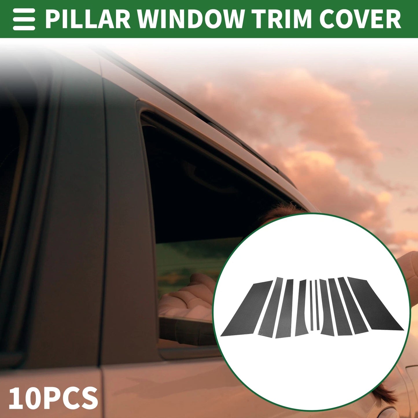 10pcs / Door Pillar Window Trim for Buick Enclave (2007–2014)