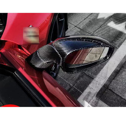 Real Carbon Fiber Rear Mirror Cover Shell Housing Kits Fit For Ferrari F458 F488