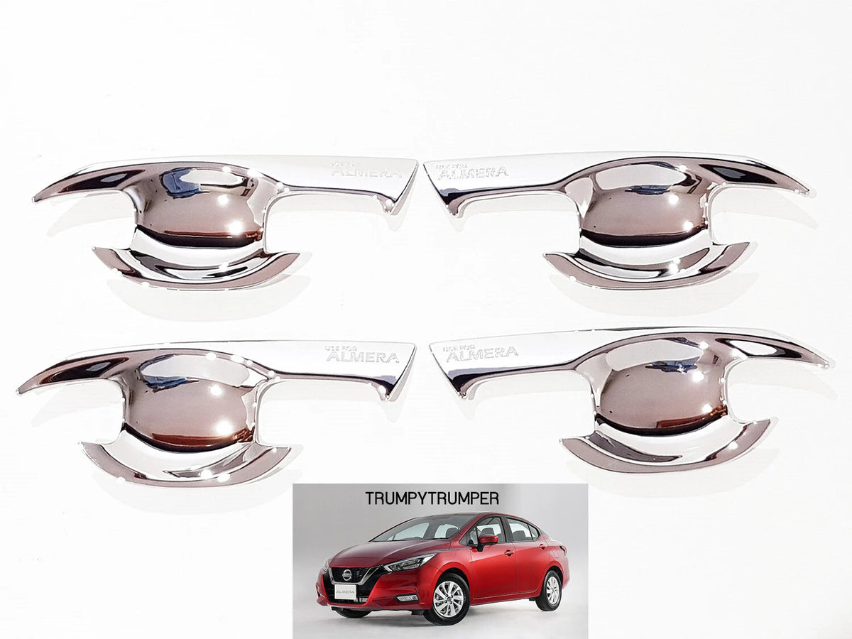 Chrome Door Handle Cover Insert Bowl Trim for Nissan Almera (2020-2023)