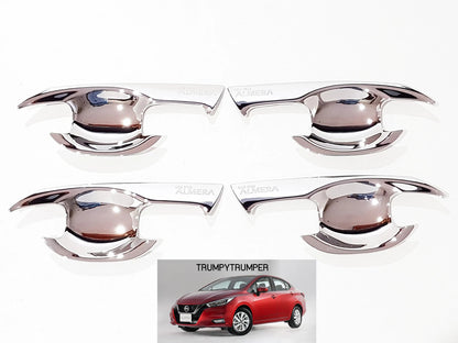 Chrome Door Handle Cover Insert Bowl Trim for Nissan Almera (2020-2023)
