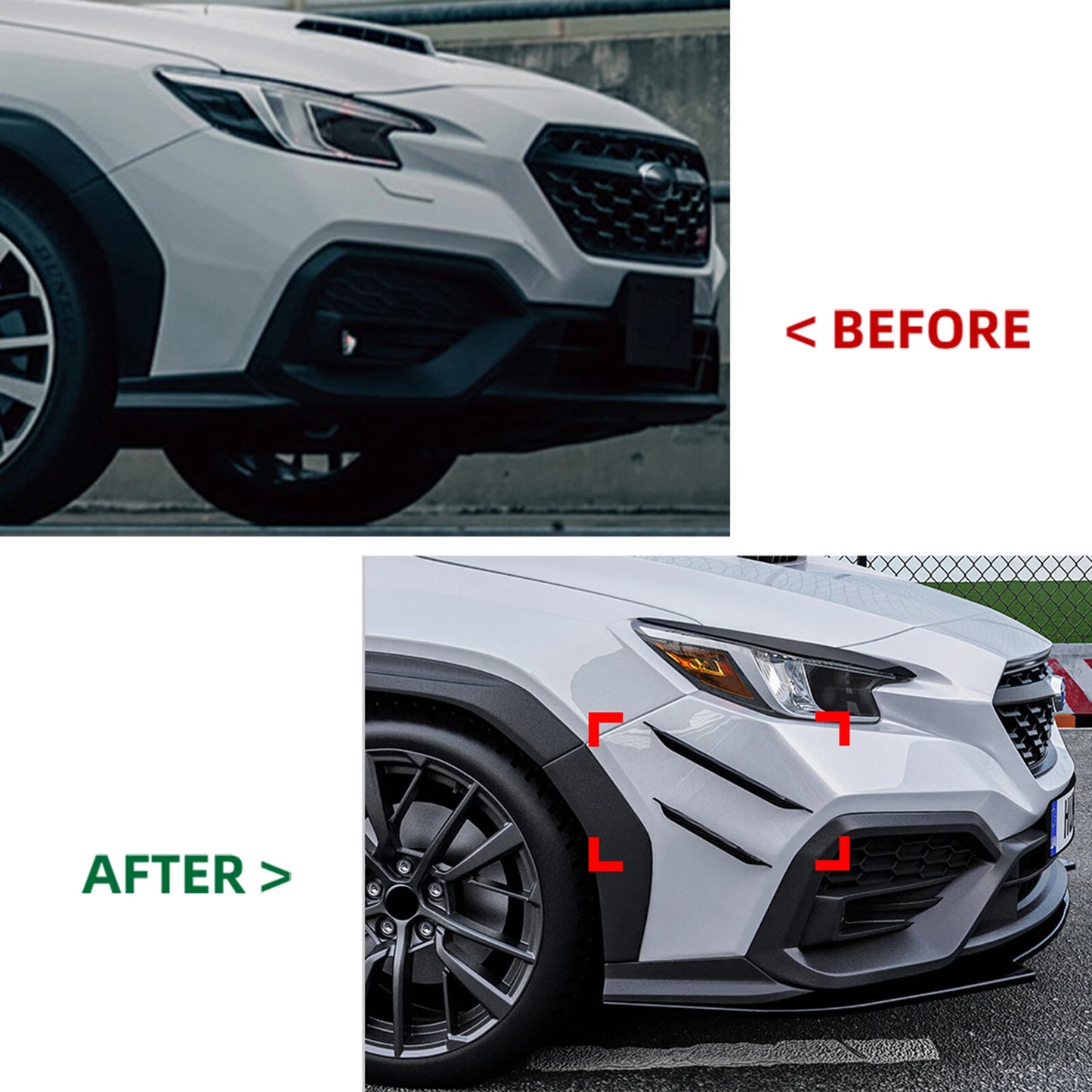 Front Bumper Side Air Vent Trims for Subaru WRX STI (2022-2025)