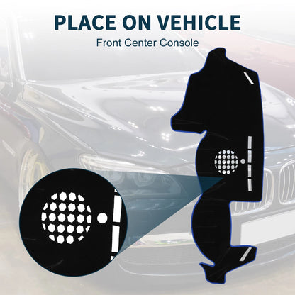 Dashboard Cover Mat for BMW 6 Series 2003-2010 Sun Protector Pad Black Blue