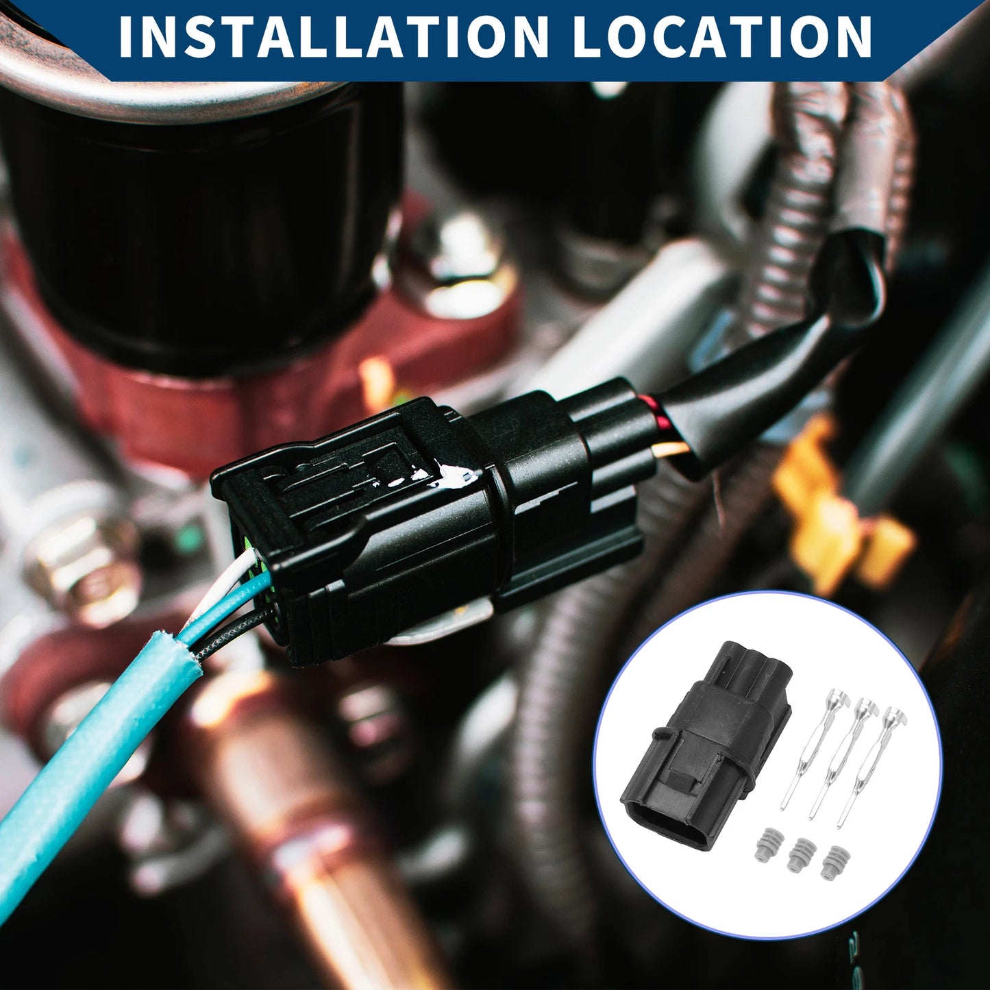 Ignition Coil Connector Plug Male Wire Terminal for Honda Acura