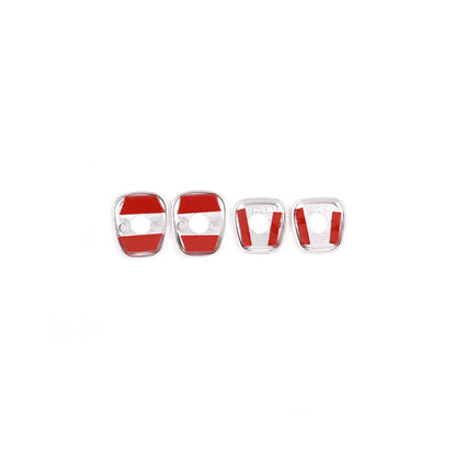 4pcs Interior Door Lock Knob Pins Suround Cover Trim Fit For BMW X3 2018-2019