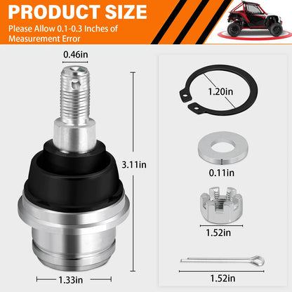 2 x Front Upper Ball Joints for Honda Talon 1000R 1000X (2019–2024)