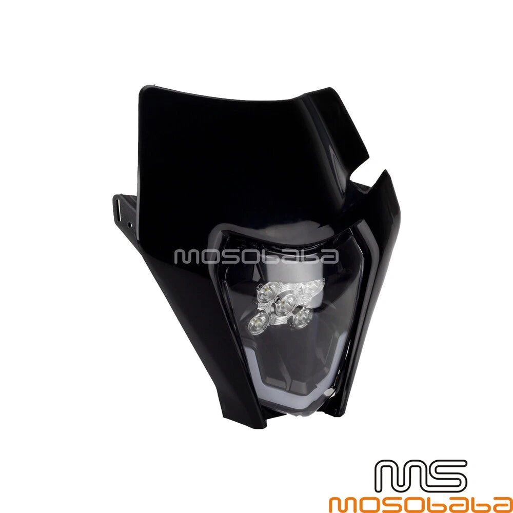 Black LED Headlight Assembly for EXC TPI SIX DAYS 300 EXC-F XC-W (2017-2023)