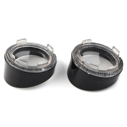 Clear Turn Signal Light Lens with Black Bezels for Harley Davidson Softail