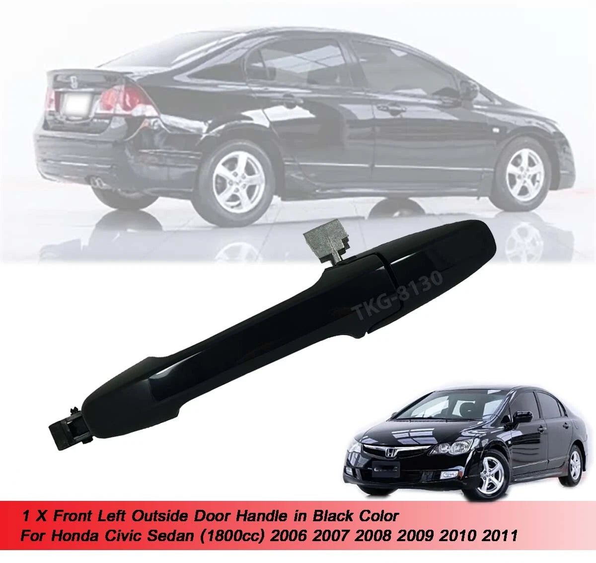 Outside Door Handle for Honda Civic Sedan 2006-2011 (2 x)