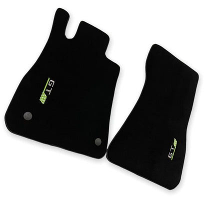 Floor Mats for Mercedes Benz AMG GT 2015-2022 Black & Green Logo 2 x AutoWin