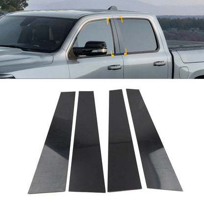 Pillar Post Set Door Window Trim Covers for Dodge Ram 1500 (2019-2024)