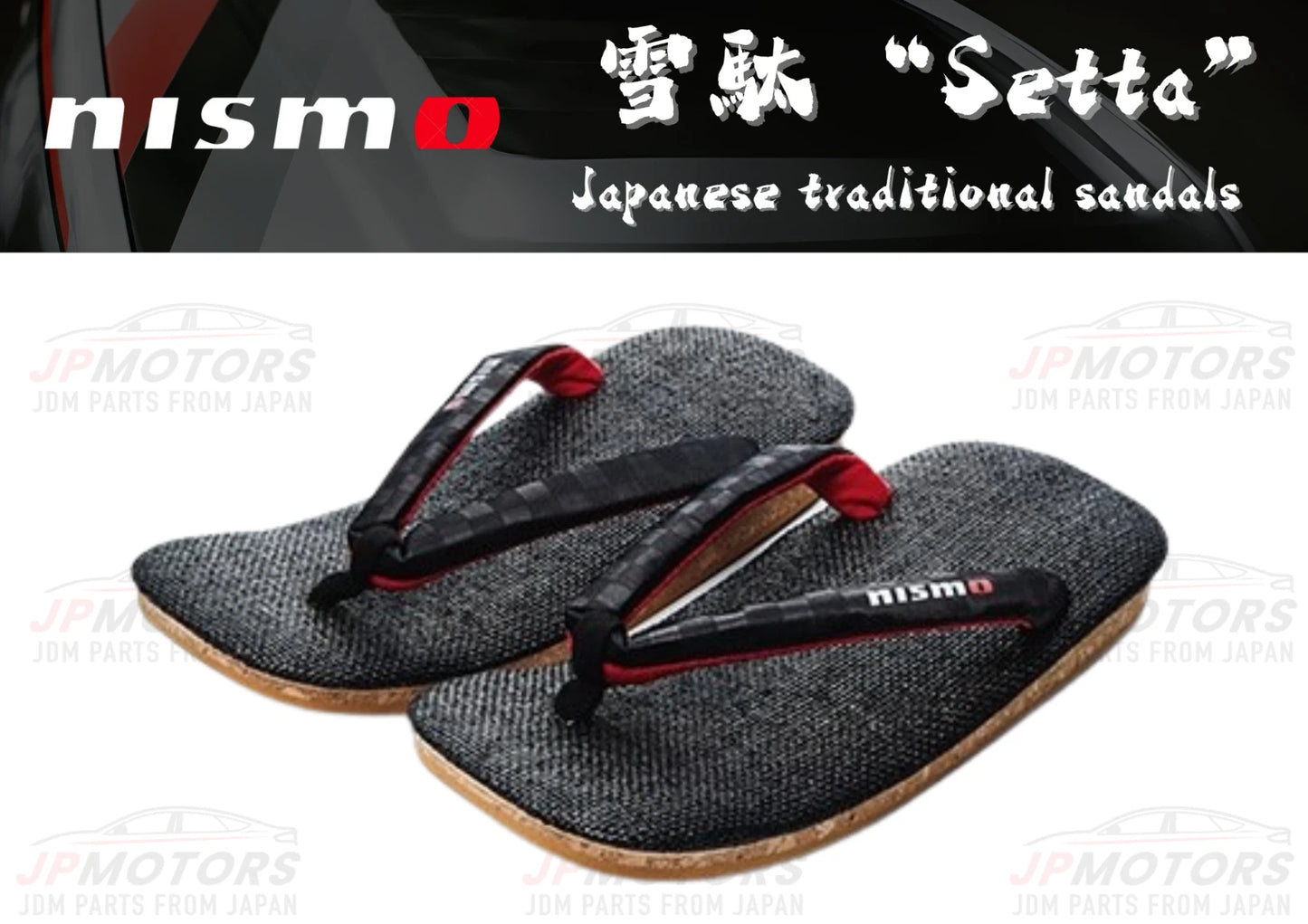 雪駄 / Lsize (27-28cm) / Setta Japanese sandals for Nissan NISMO