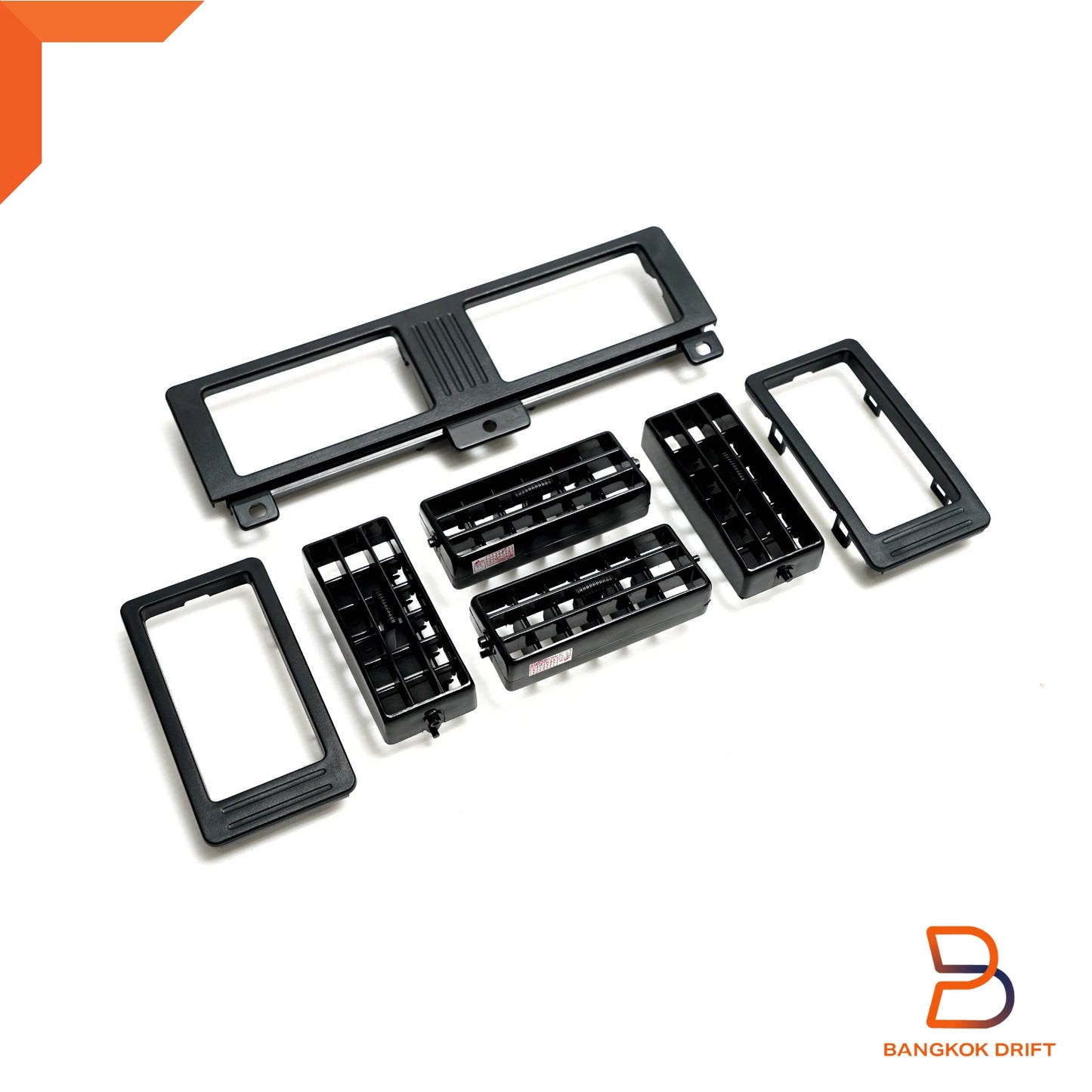 Black Air Grille Heater Vent Frame Cover for Nissan Navara D21 (1986-1997)