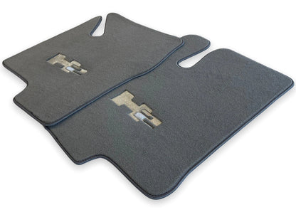Floor Mats for Hummer H2 Tailored Gray Carpets with H2 Emblem (2003-2009)