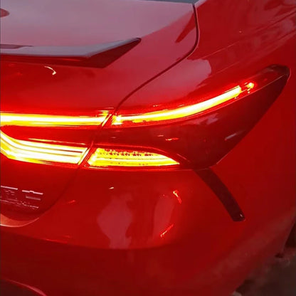 4X Smoky Black Rear Tail Light Lamp Cover Trim Decor for Toyota Camry (2018–2022)