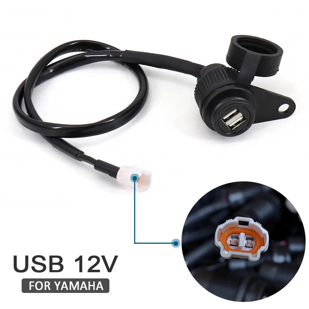 Dual USB Charger Adapter for Yamaha MT09, SP, XSR900, Tracer 900, MT07
