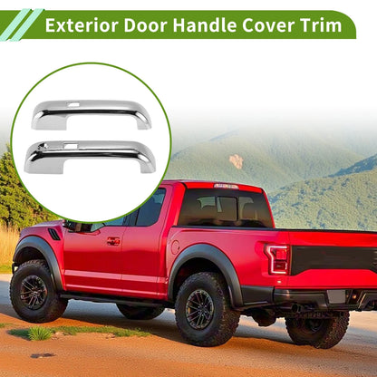 Silver Tone Exterior Door Handle Cover Trim for Ford F150