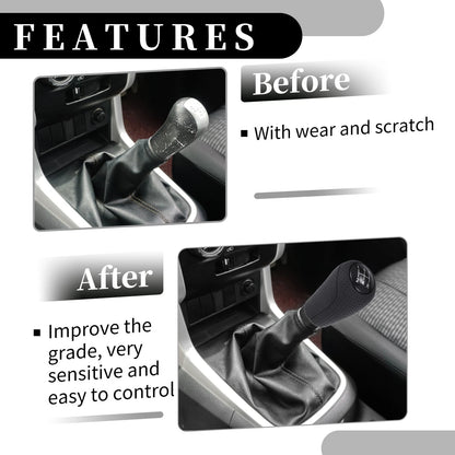 5 Speed Manual Gear Shift Knob for Mazda 626 (1993-2002) Black Plastic Leather
