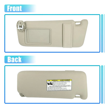 Beige Front Left Side Sun Visor for Toyota Venza (2009-2016)