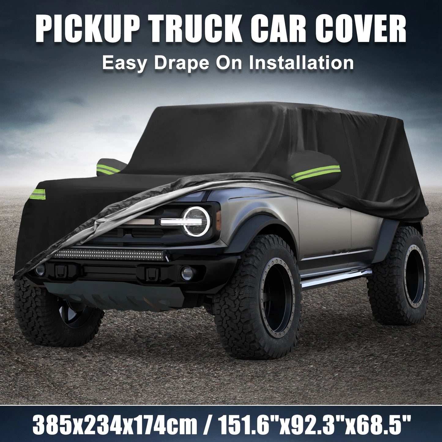 Waterproof Car Cover for Ford Bronco 4 Door 2021-2023 Full Cover with Zipper