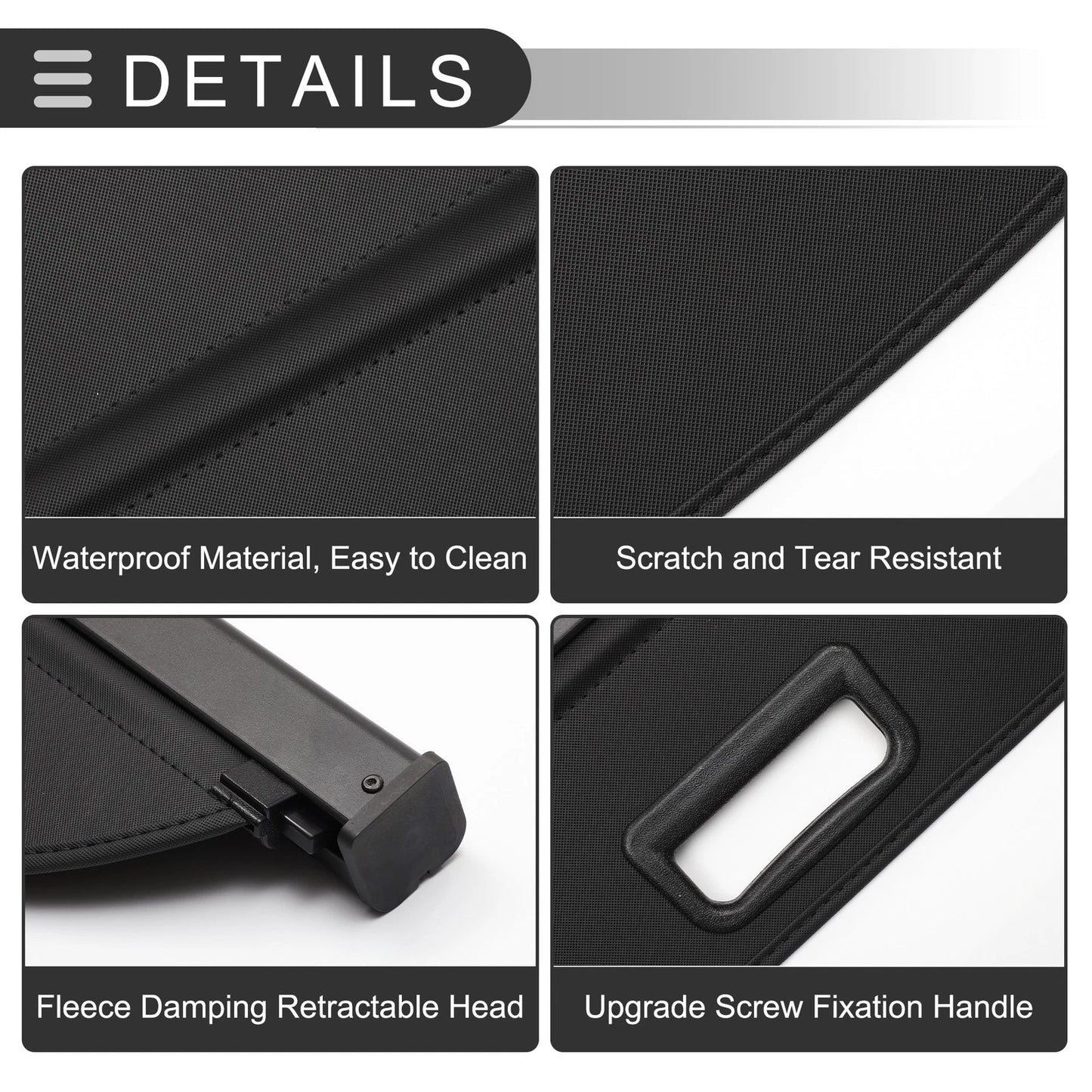 Retractable Cargo Cover for Lexus NX NX250 NX350 NX350h (2023-2024) Gloss Black