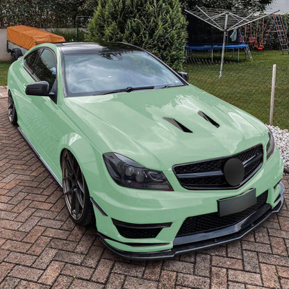 Gloss Black Front Spoiler Lip for Benz C Class C63 AMG (2011-2014)