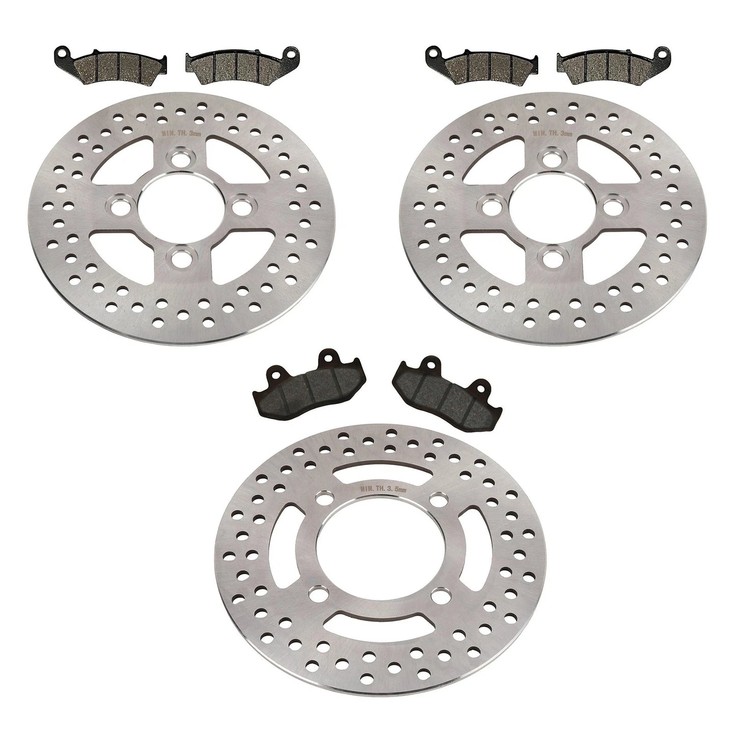 2x Front & Rear Disc Rotors & Pads for Honda TRX250R Fourtrax (1986–1987)