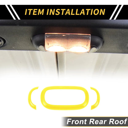 Blue Front Rear Roof Reading Light Trim Covers for Jeep Wrangler JK (2011-2017)