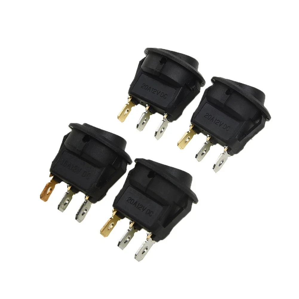 DC 12V Waterproof ON/OFF Round Rocker Boat LED Light Toggle Switches