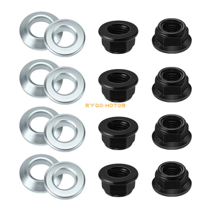 16PCS Wheel Lug Flange Nuts Stainless Steel for Yamaha RAPTOR 660 (2001–2005)
