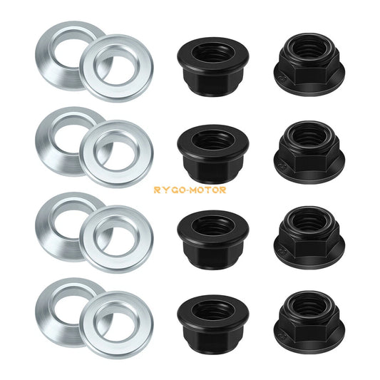 16PCS Wheel Lug Flange Nuts Stainless Steel for Yamaha RAPTOR 660 (2001–2005)