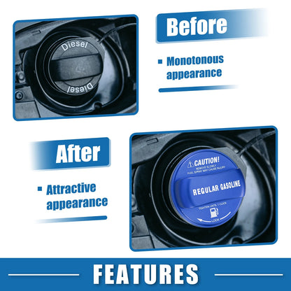 Car Oil Fuel Cap Decorative Sticker for Honda Odyssey (2014-2020) Blue