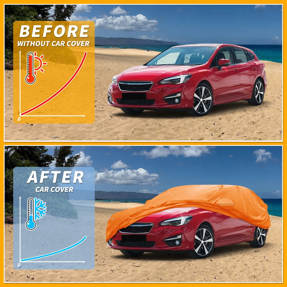Waterproof All Weather Car Cover for Subaru Impreza Hatchback