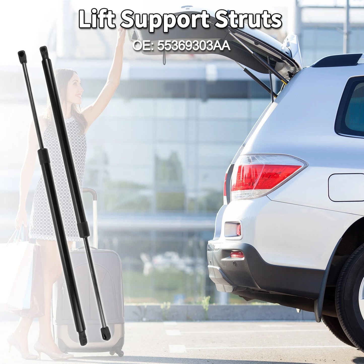 Rear Hatch Lift Supports 2 x Struts for Jeep Commander (2006-2010)