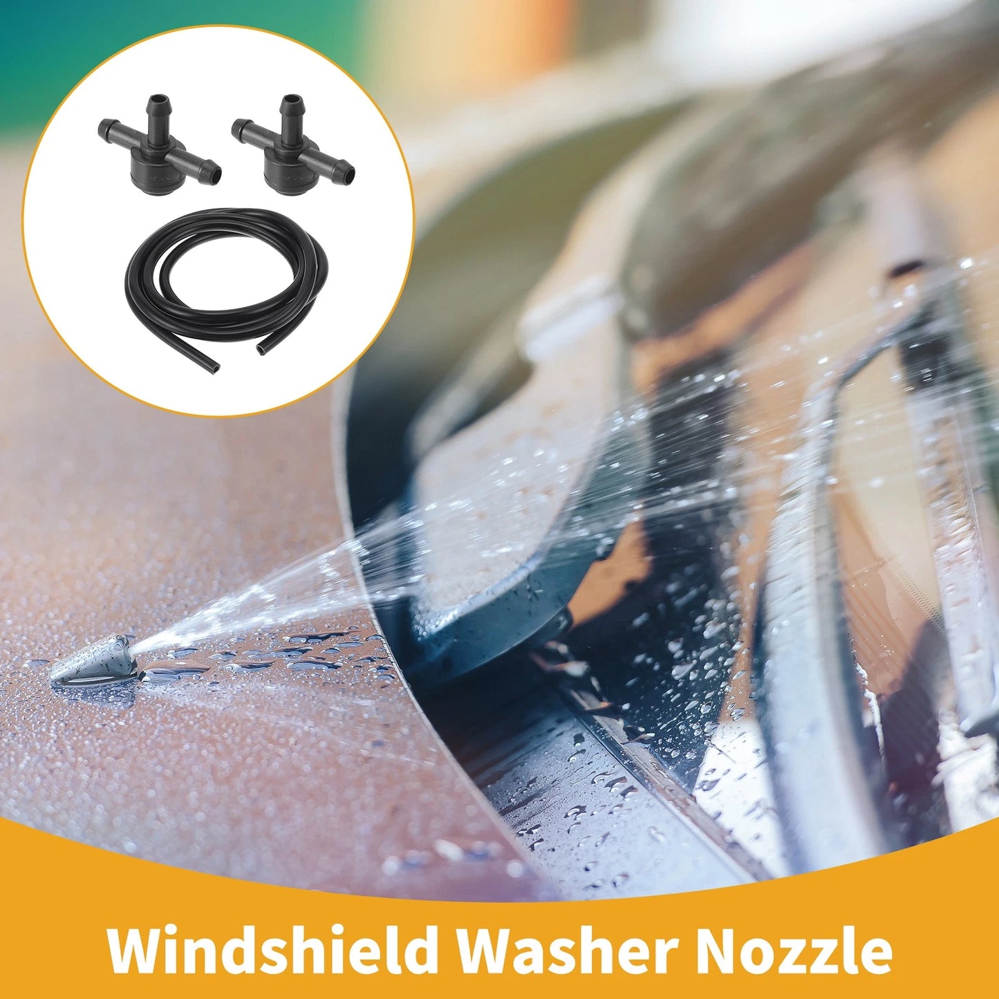 Windshield Washer Nozzle Kit for Volvo C30 (2008-2013) 1 Pcs Fluid Hose