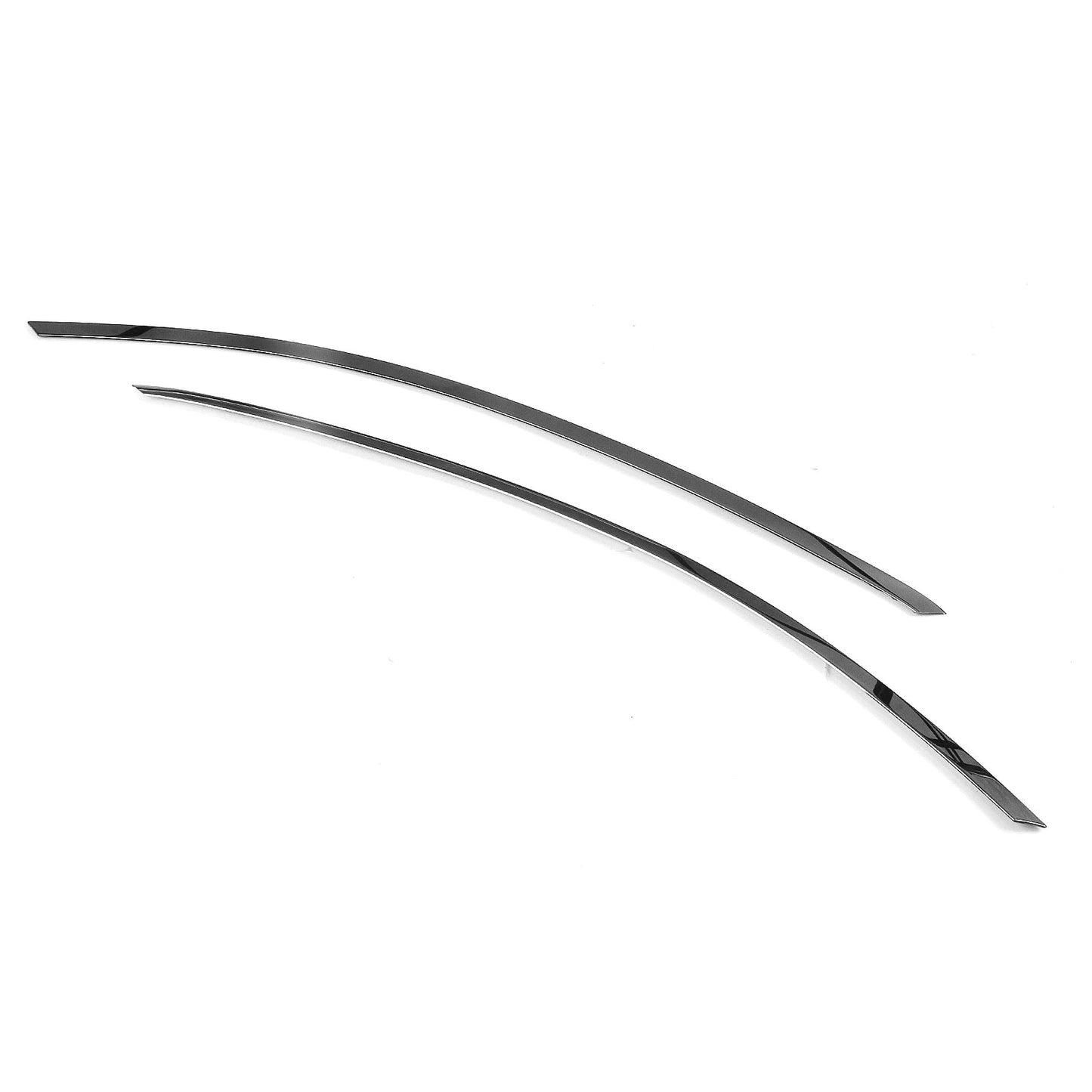 8 x Titanium Black Window Moulding Seal Belt Strips for Benz GLC (2016-2022)