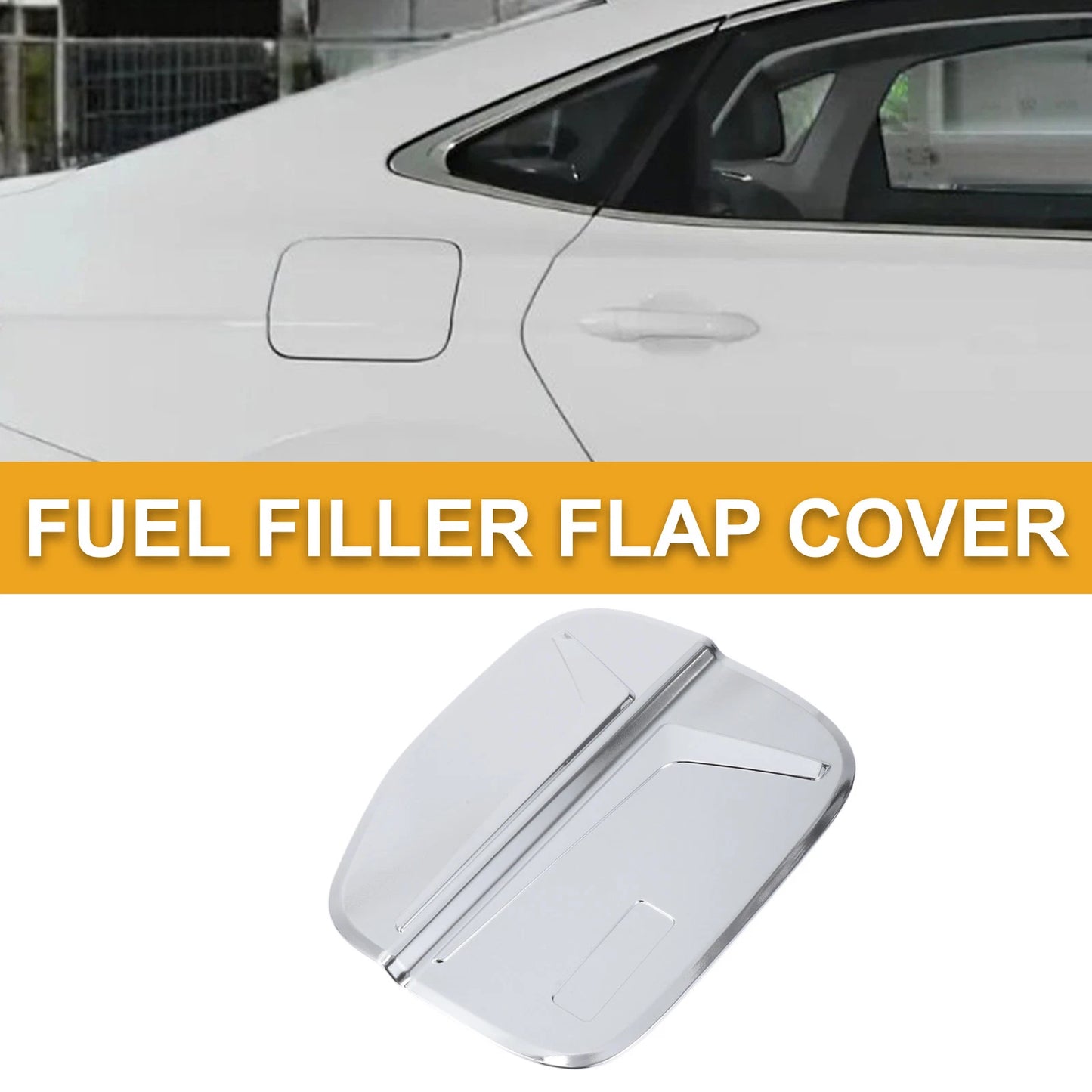Fuel Tank Door Cap for Honda Accord (2023-2025) Chrome Silver Tone