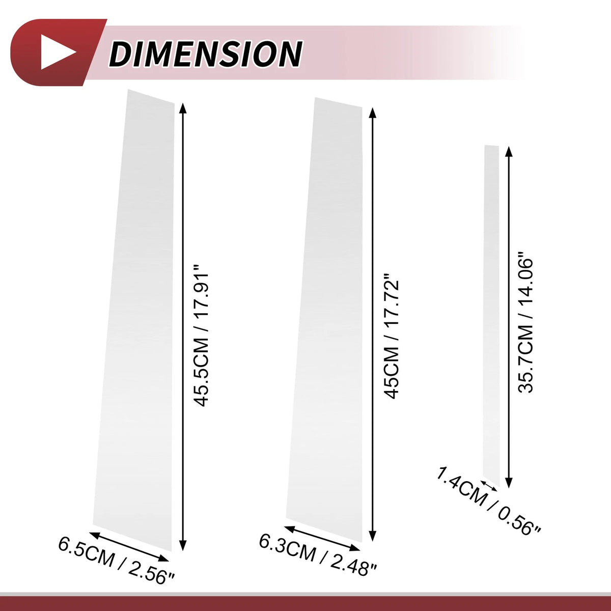 6 Pcs Door Pillar Window Trim for Nissan Sentra (2000-2006) Chrome Silver