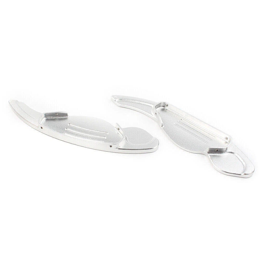 2 x Silver Steering Wheel Shift Paddle Shifters for Land Rover Jaguar