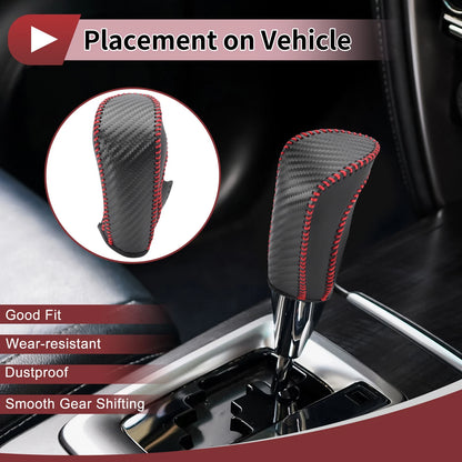 Car Gear Shift Knob Cover for Ford Fiesta (2009-2012) Black Red