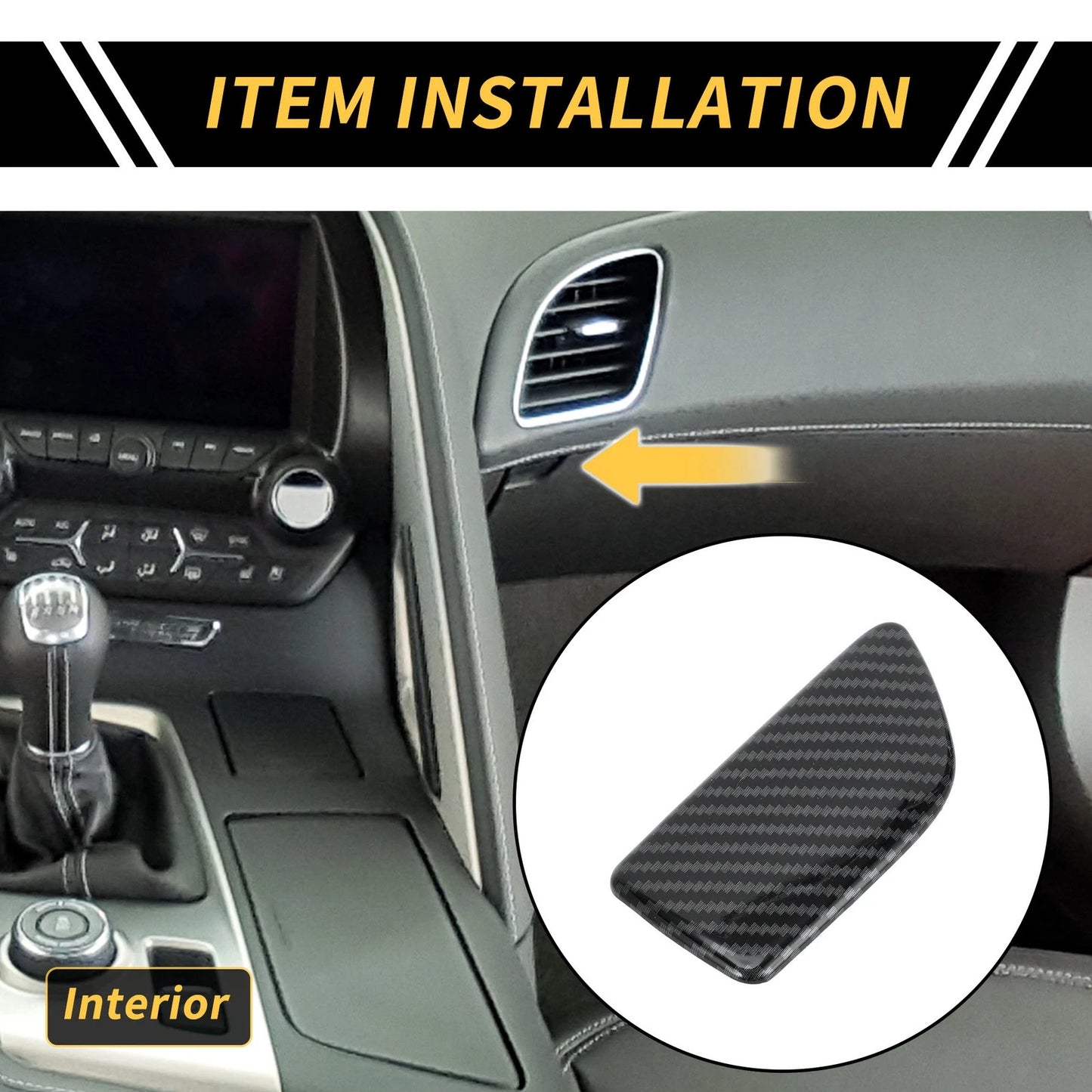Carbon Fiber Glove Box Handle Switch Cover Trim for Ford Maverick (2022-2024)