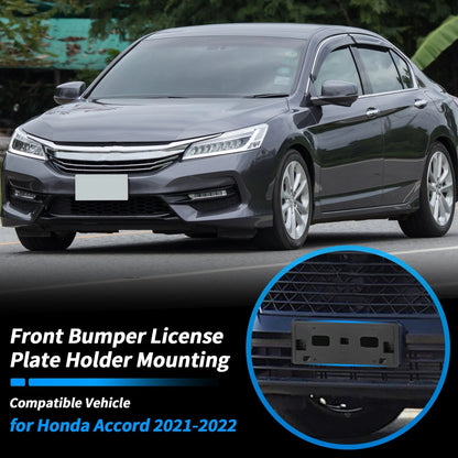 Front License Plate Bracket for Honda Accord (2021-2022) Black