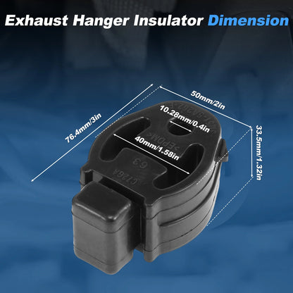 Front Muffler Rubber Hangers for Ford C-Max, Fiesta, Focus (2012-2018)